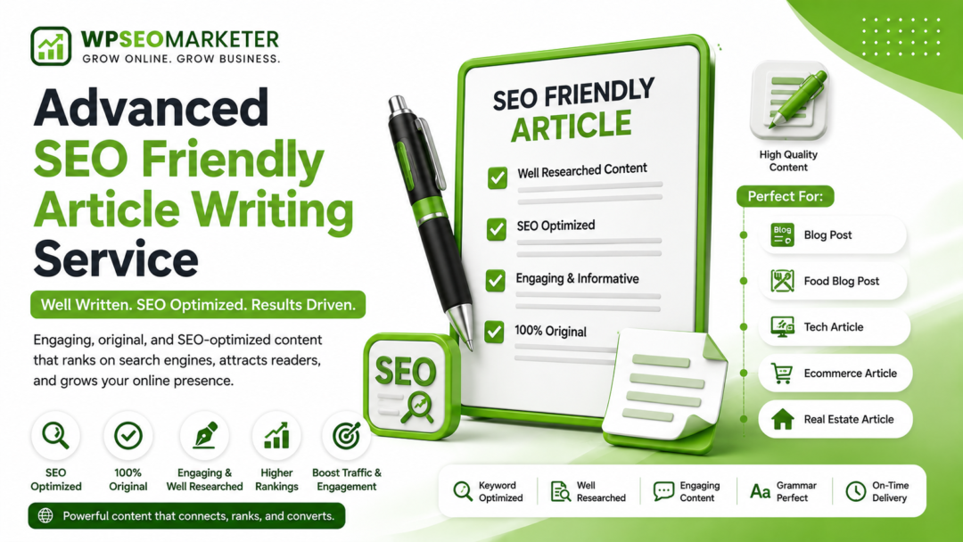 Advanced SEO Friendly Article Writing Service